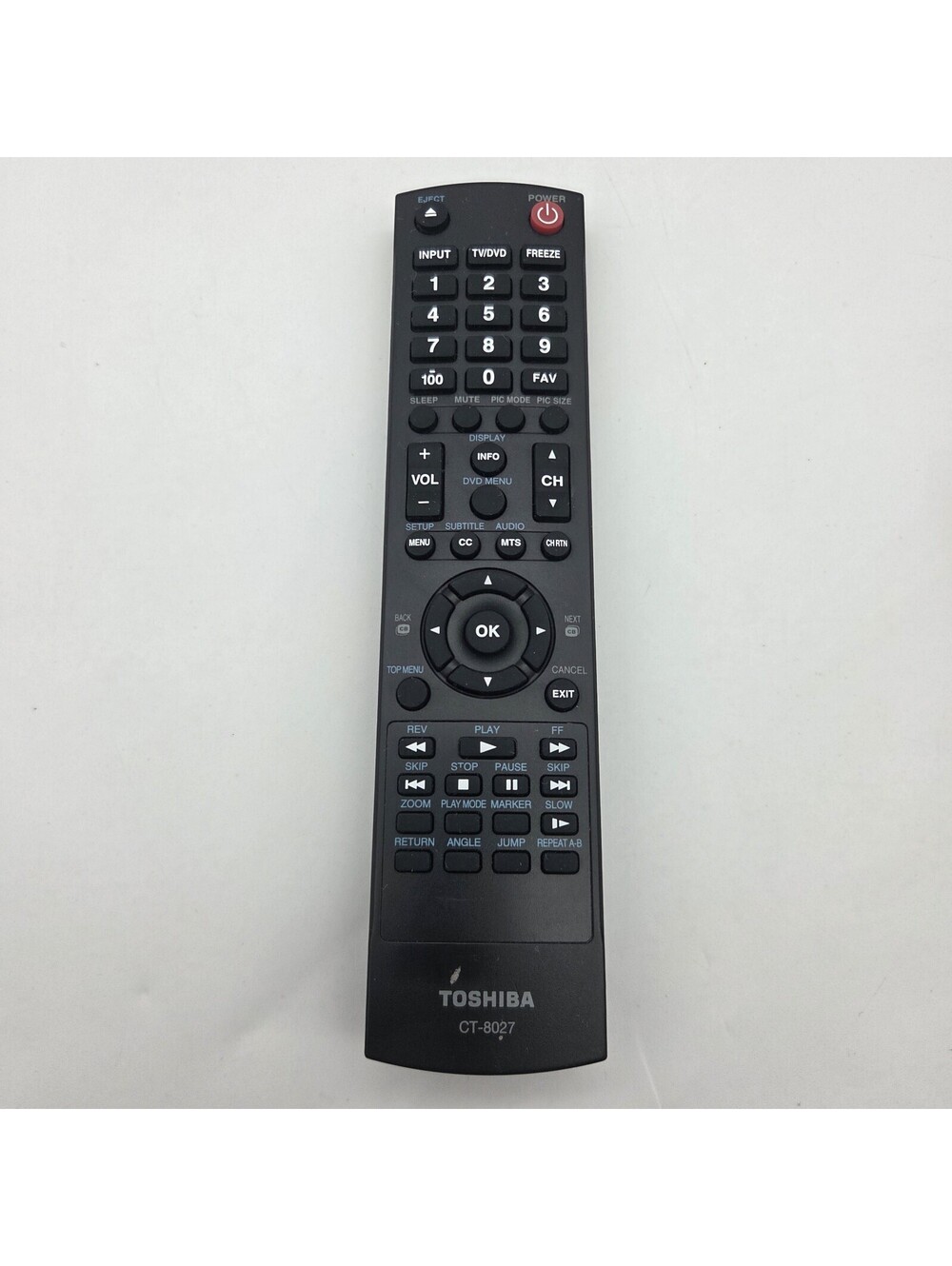 Genuine Toshiba CT-8027 Remote Control OEM For 24V4210U 24V4260U TV/DVD Combo